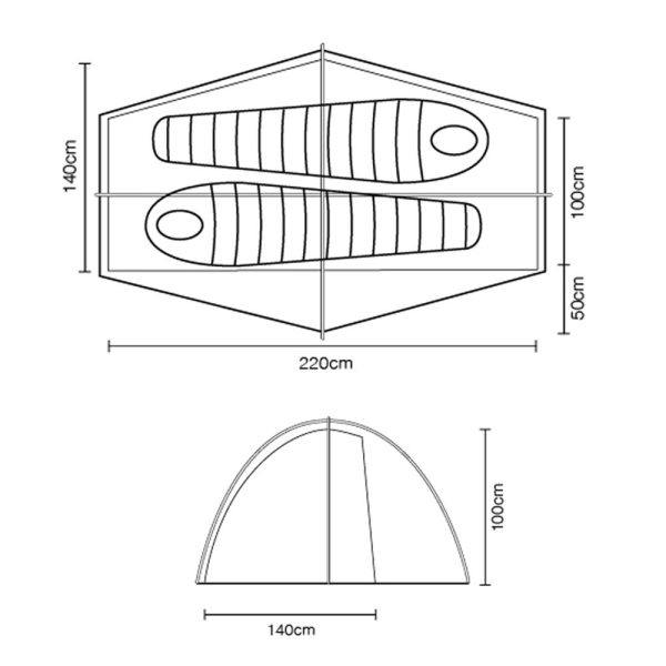 Pioneer Compact 2 Tent and Footprint Bundle