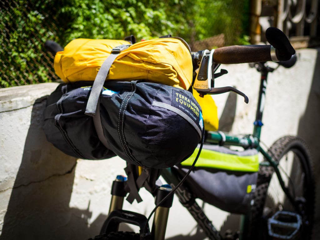 Starlite 2 Tent on Handlebars