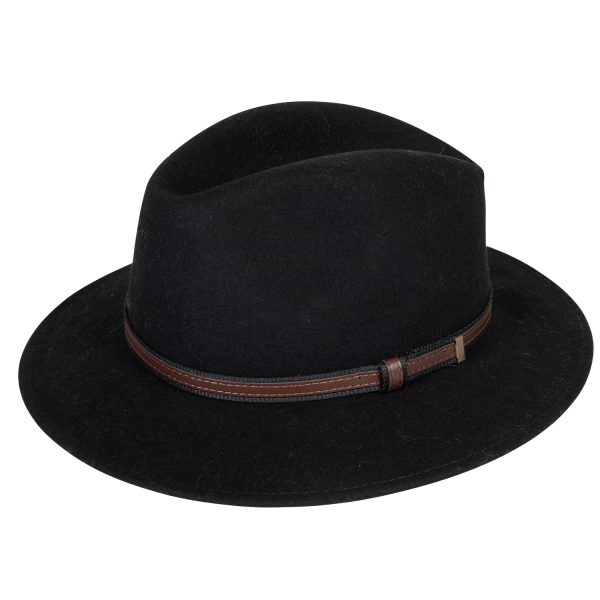 Blenheim Wide Brim Hat Black