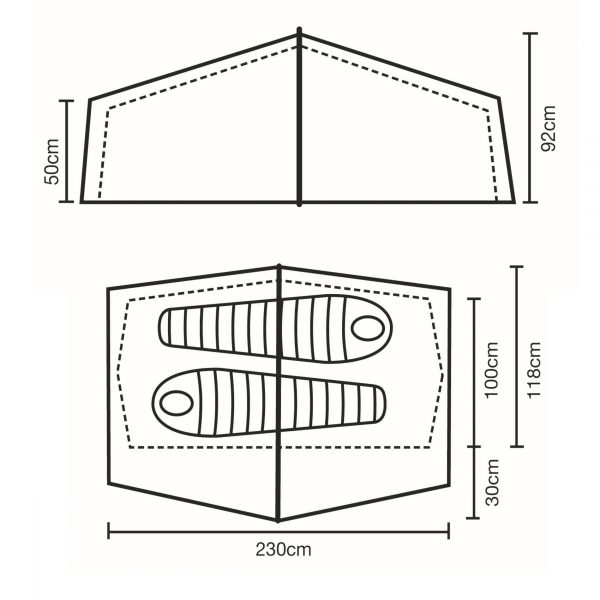 Outlet - Zephyros 2 Tent - SS17 - Green - Grade A