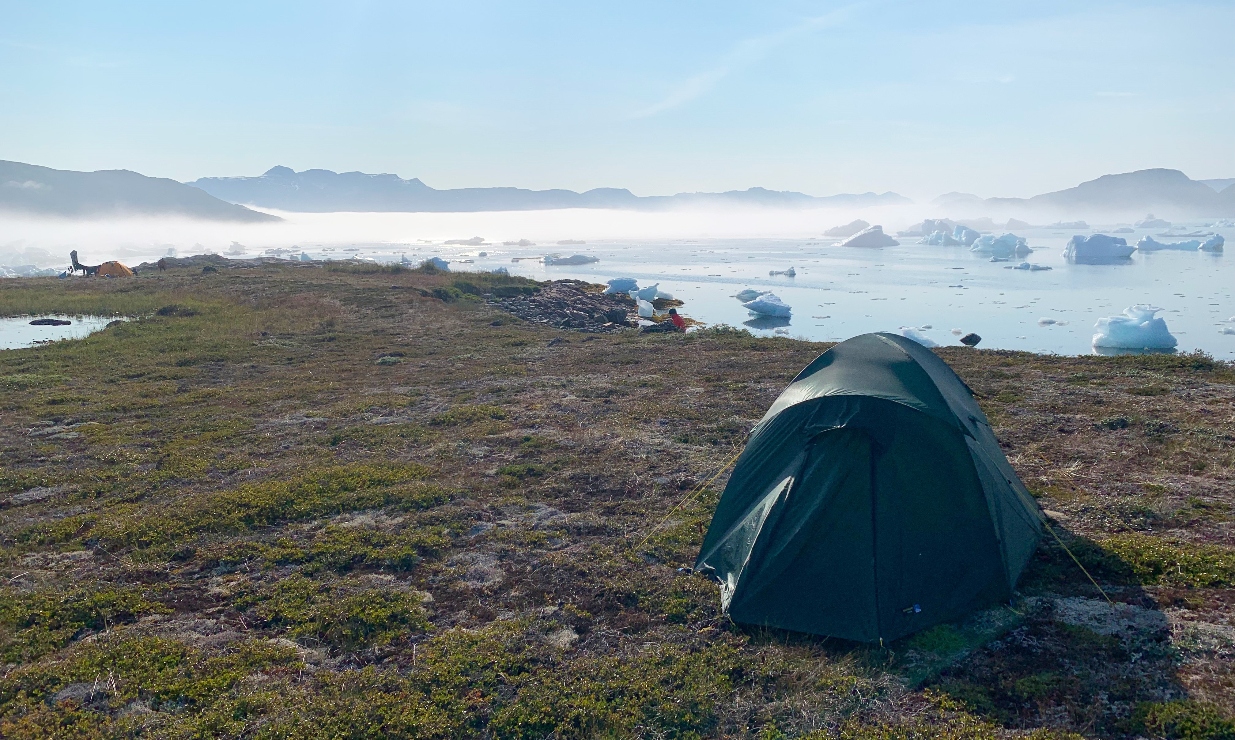 Camping near Icebergs