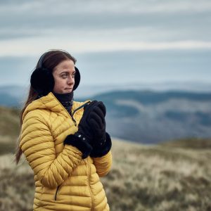 black winter glove
