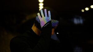 reflective gloves and hats