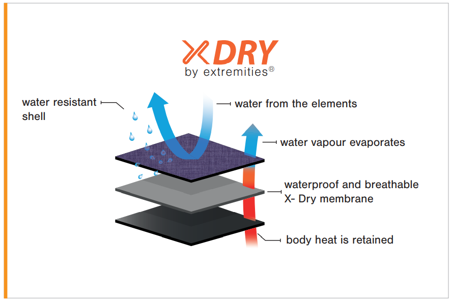 Rounded rectangular product graphic for PrimaLoft Gold Insulation ECO showing a white insulation cross-section with water droplets labelled water resistant, a 55% recycled content icon, a red heat cone labelled thermally efficient, an arrow labelled compressible and the text fast drying, plus the PrimaLoft logo