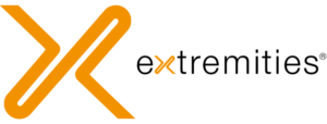 Bright orange background featuring a large bold black geometric wordmark across the right edge and a small black circle with a yellow triangular accent near the centre-left.