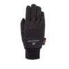 Black insulated five-finger glove laid flat with a ribbed elasticated cuff, a reflective "extremities" logo on the back and a small orange XDRY fabric tag.