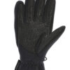 21SW-Sticky-Windy-Glove-Palm-scaled-2.jpg Single black fleece winter glove shown palm-up with a textured rubber grid grip across the palm, fingers and thumb and an elasticated wrist cuff.
