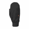 22TOM-Torrent-Mitt-Back-1500px-3.png Single black winter mitten with an elasticated wrist cuff, embossed vertical branding and a small orange 'x' logo on the back, photographed on a plain white background.