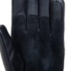 Aspect-fingers-close-up-scaled-2.jpg Close-up of a black glove showing a suede palm with leather-trimmed fingers and thumb and visible stitching.
