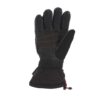 Cloud-peak-palm-1.jpg Black insulated five-finger glove shown palm-up with textured leather palm featuring three diagonal red stitching lines, a reinforced thumb patch, elasticated gauntlet cuff and a red drawcord against a white background.