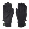 Contact-Power-Liners-3.jpg Pair of black gloves laid flat—left glove palm up with raised X-pattern silicone grip and touchscreen-friendly thumb/index tips, right glove back up with a small orange logo and elastic cuffs showing green 'XECO recycled content' tags.