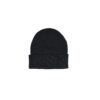 Flak-Eco-Polyana-Beanie-Black-Back_1500px_72dpi-1.jpg Black cuffed knit beanie hat centered on a plain white background.