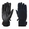 Sportsman-Back-and-Palm-1500x1500-1-3.png Two black winter gloves side by side — left glove palm-side up showing textured leather palm, reinforced thumb and velcro wrist strap; right glove back-side up showing smooth fabric back, elasticated cuff and a small XDRY tag.
