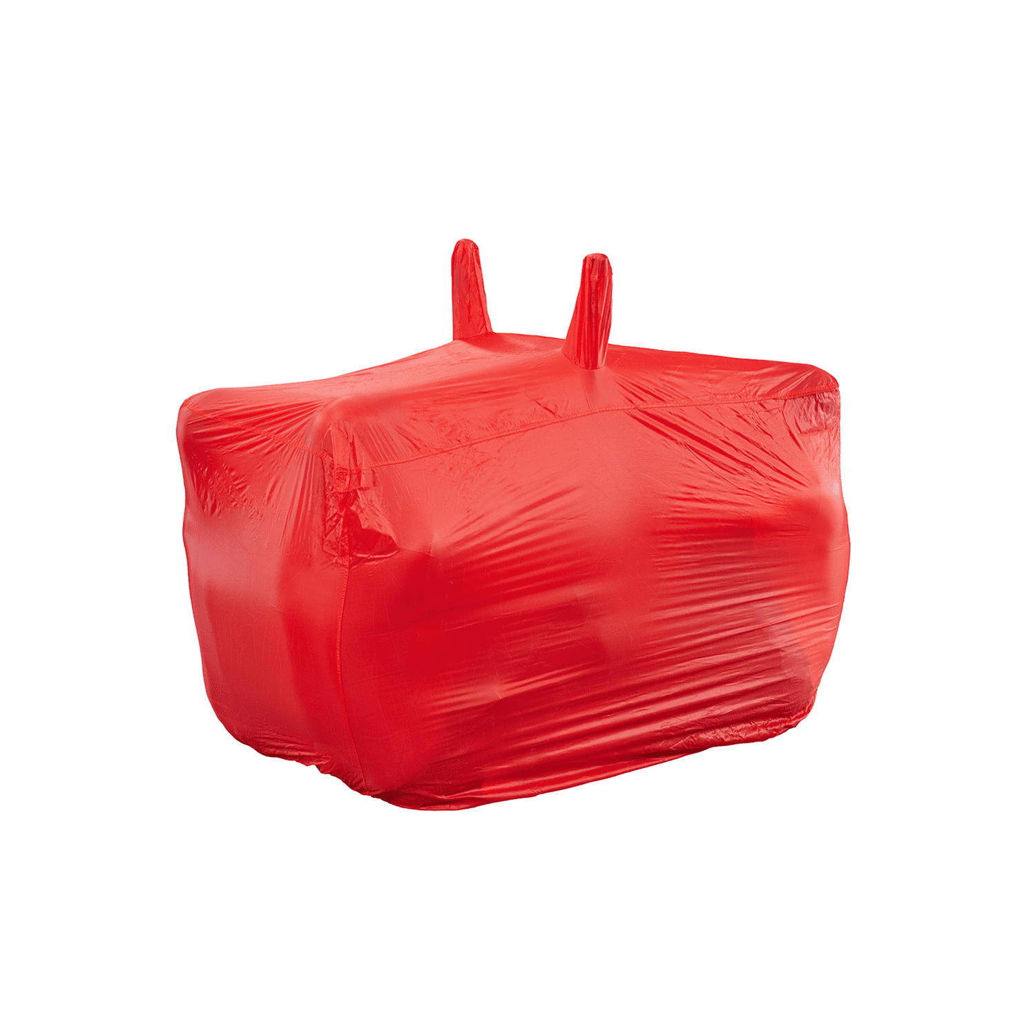 Superlite-Bothy-4_1500px_72dpi-3.png Large rectangular object tightly wrapped in bright red stretch plastic with two short vertical handles protruding from the top, shown against a plain white background.