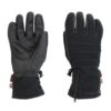 Zorin-Glove-Palm-and-Back_1500px_300dpi-1.jpg Pair of black insulated winter gloves laid flat, left glove showing a textured leather-like palm and elasticated wrist, right glove showing padded back-of-hand panels, a cuff zipper and small brand tags