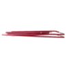 zoom_Coshee_3_Pole_Set_5-3.jpg Several disassembled red aluminium tent pole sections with silver connector ends stacked horizontally on a white background.